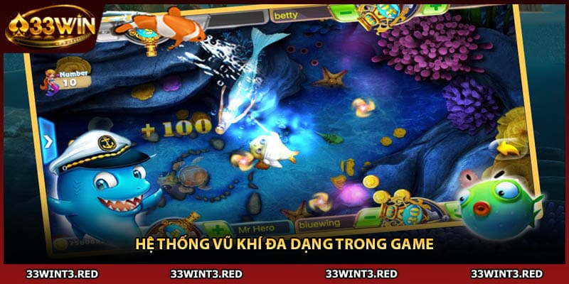 Bắn Cá Thần Tài – Hướng Dẫn Chơi Và Mẹo Săn Thưởng Hiệu Quả 2 Hệ thống vũ khí đa dạng trong game